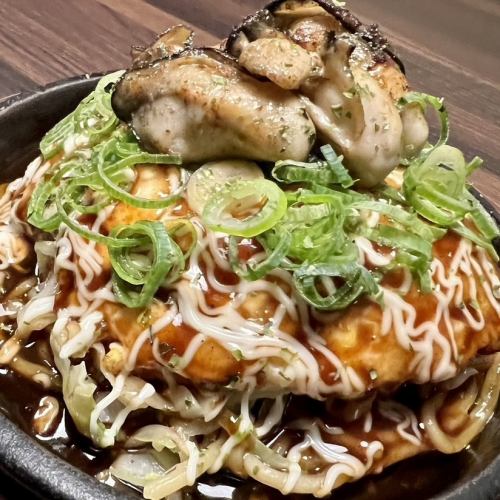 ごん太鉄板牡蠣お好み焼き