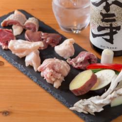 溶岩石地鶏７種盛り合わせ焼き（1人前）