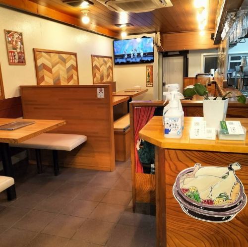 木の温もり漂う落ち着き空間