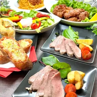 ★お食事付３時間プラン【創作前菜と黒糖ローストポークコース】期間限定コース