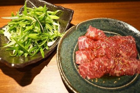 Green onion Morishima sauce skirt steak
