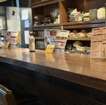 1名様からご案内可能なカウンター席です。