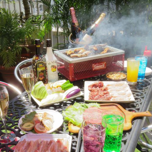 【本厚木駅徒歩3分】本格BBQとビアガーデンの季節ややってきました♪2H飲み放題付コース4500円～ご用意◎
