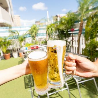【3/1～BBQ受付中】テラス席最大55名まで利用可能♪本厚木で手ぶらビアガーデン＆BBQはSky！（食材持ち込み可能プランもあり◎）