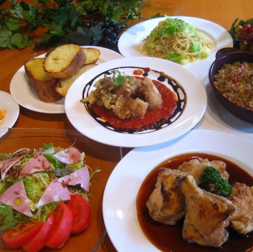 【여러 가지 만족 코스】메인에 닭고기를 준비한 8품 능숙 플랜(2시간 30분 음료 무제한 포함)