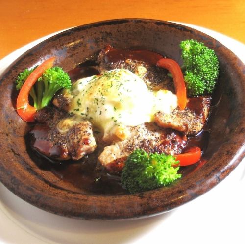 豚ひれの黒コショウ焼き