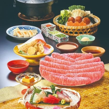 1/10～2/25まで≪初季の宴≫しゃぶしゃぶ会席～檜～【和牛霜降肉】全8品・7370円