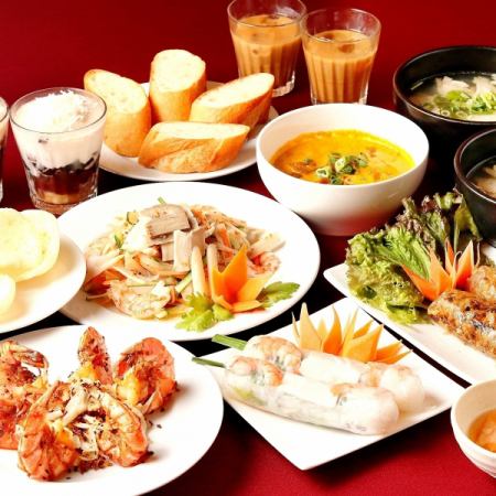【飲み放題付】◇ハノイコース◇5,830円（税込）【クーポン利用で5,330円】