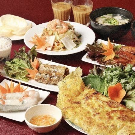 【飲み放題付】◇ベトキッチンコース◇5,280円（税込）【クーポン利用で4,780円】