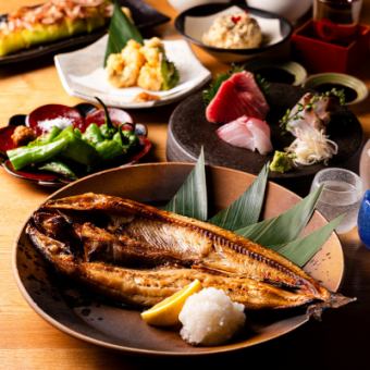 『満足コース』お手軽価格で炉端を楽しめる！3時間飲み放題付き【7品4500円→3500円】