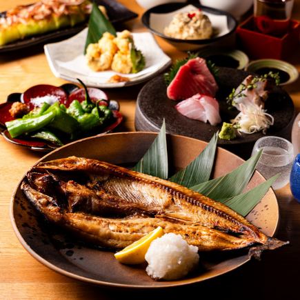 『満足コース』お手軽価格で炉端を楽しめる!3時間飲み放題付き【7品4500円→3500円】