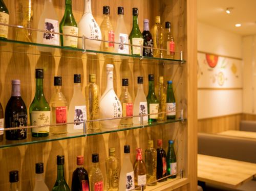 Abundant types of sake