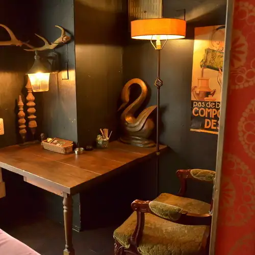 Relax in a semi-private booth.