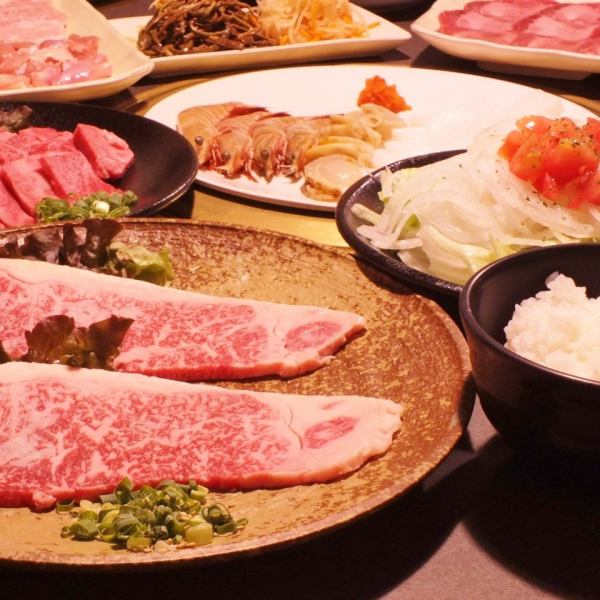 ≪All-you-can-drink for 90 minutes! All 14 items! ≫ 4400 yen course! Wagyu beef ribs / hormones / seafood / Shimonto chicken