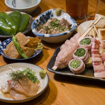 【会社宴会に!】【ちんぷん堪能コース】串物5種やごまカンパチなど全11品5300円90分飲み放題付