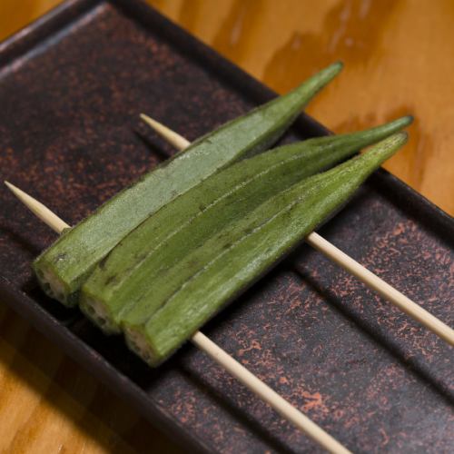 オクラ(酢醤油+かつお節)