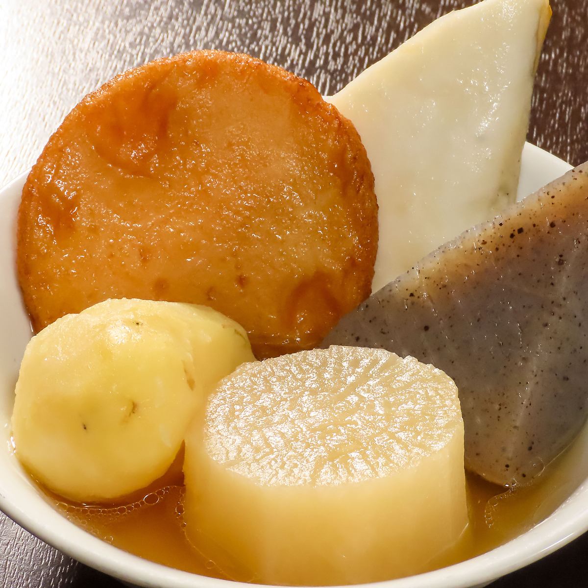 心も体も温まるおでんです。