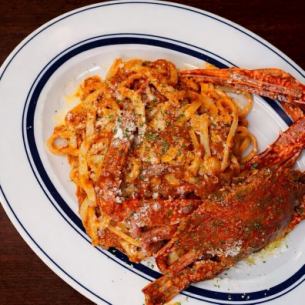 Blue crab with crab miso tomato sauce