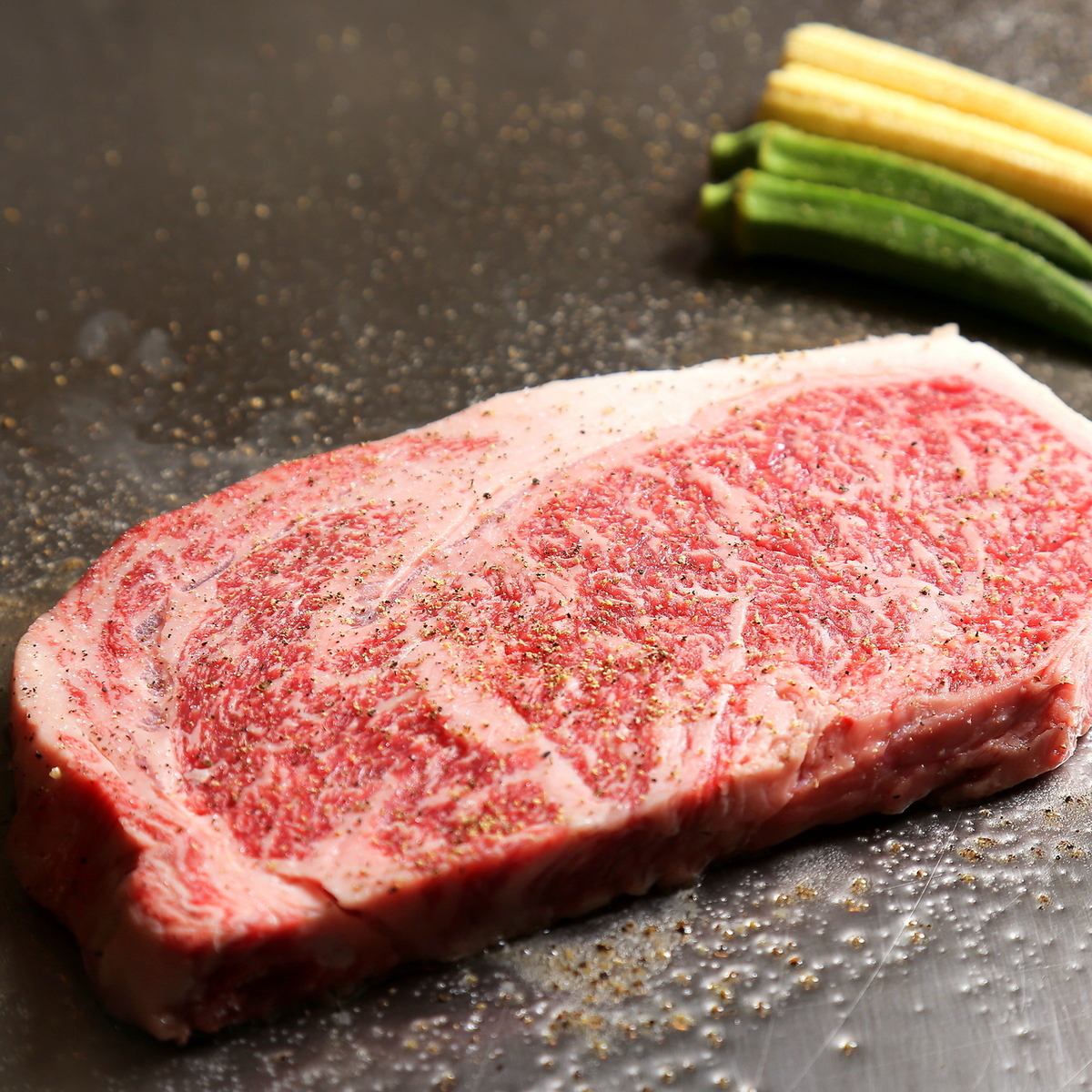All of the meat prepared at Aohige is carefully selected Hiroshima A4 Wagyu beef.