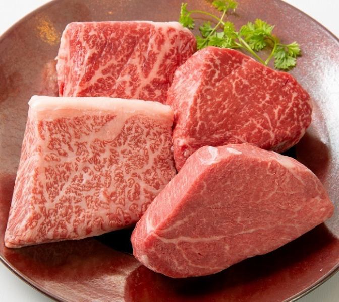히로시마 쇠고기 전문 정육점의 스테이크 고기를 철판으로!