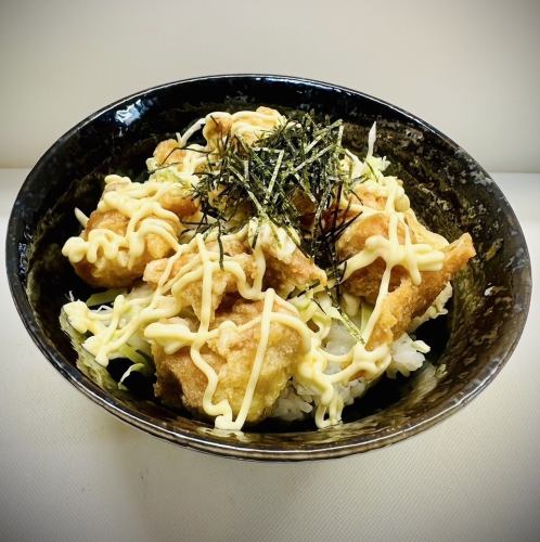 肉汁バタフライ唐マヨ丼
