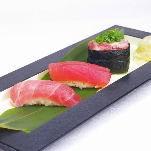 Authentic food at an affordable price! Raw bluefin tuna nigiri sushi
