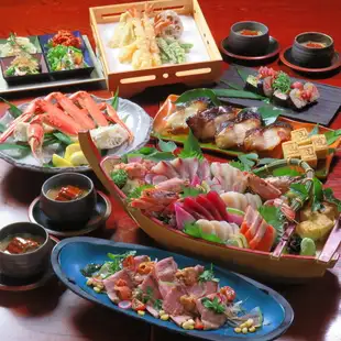 雲丹のせローストビーフ・ずわい蟹を楽しむ 【土風炉】コース 飲み放題付き8000円