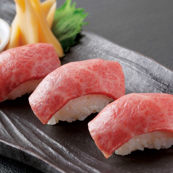 [Repeat rate No. 1] Kuroge Wagyu beef large fatty tuna sushi