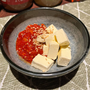 チャンジャクリームチーズ