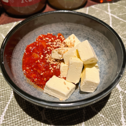 チャンジャクリームチーズ