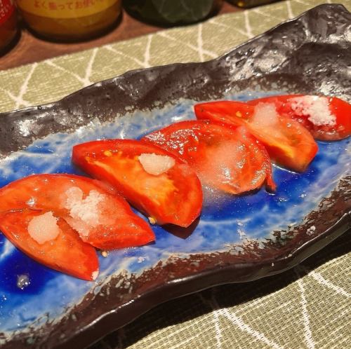 トマトスライスの砂糖がけ