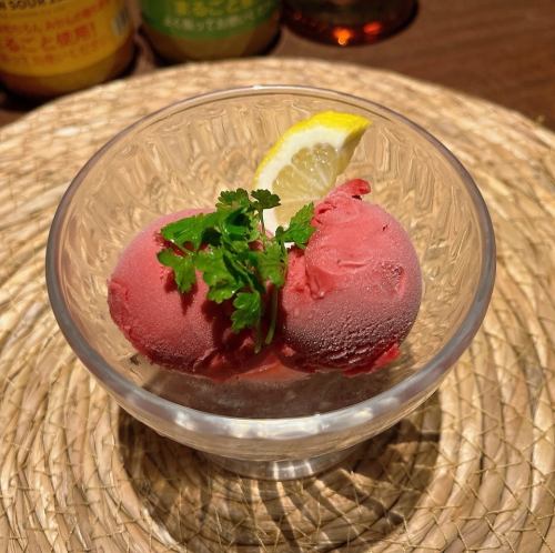 カシスシャーベット