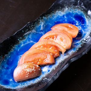 トマトスライスの砂糖がけ