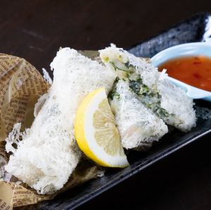 海鮮パクチー春巻