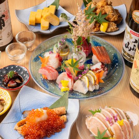 【女子会コース】お造り、デザート等8品＋ゆったり3H飲み放題3780円！歓迎会・送別会に♪