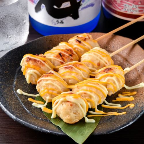 [自制Tsukune烤串（盐/酱）]奶酪Tsukune烤串