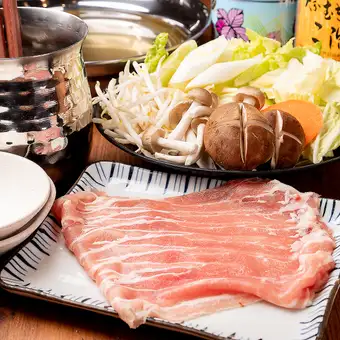 豚しゃぶがメイン2時間食べ飲み放題!