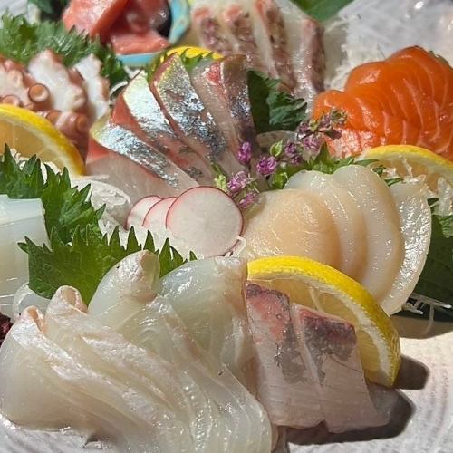 Fresh fish assortment with the Seven Lucky Gods