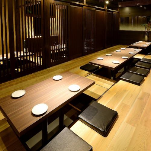 [Private room for 17-24 people (sunken kotatsu)] Leave your banquets to us! ◆ A spacious private room that can be rented exclusively for large banquets! Ideal for important company banquets and entertaining guests! Sound, air conditioning, lighting, etc. can also be adjusted.
