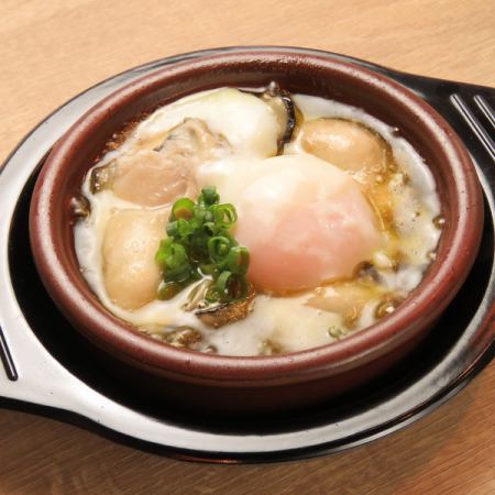 Ahijo with oysters and soft-boiled eggs