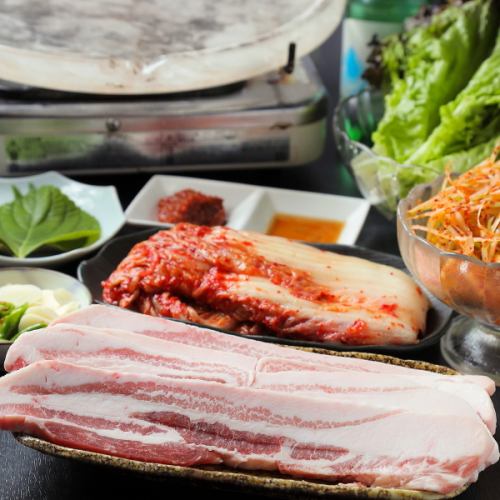 [Authentic taste◎All you can eat samgyeopsal!!] 120 minutes all you can eat samgyeopsal LO 90 minutes system◎2,178 yen (tax included)