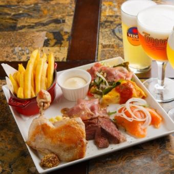 ★Diamond Tare Set★ (Maximum value of 8,800 yen) 6 dishes + 2 glasses of your choice of Belgian beer for 4,950 yen