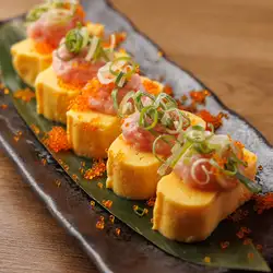 Bluefin tuna negitoro dashi egg
