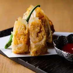 Vietnamese-style crab spring rolls