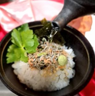 野沢菜ちりめん茶漬け