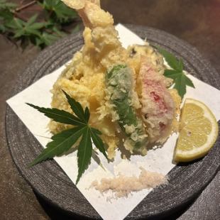 2 shrimp and vegetable tempura