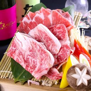 蒸大分和牛和奧豐後豬肉