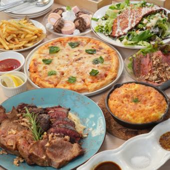 【肉盛りコース】2時間飲み放題付（L.O.90分）