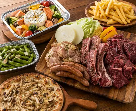 手ぶらBBQコース(2時間飲み放題付)