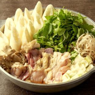 [Hinaichi Chicken Kiritanpo Hotpot Course] <7 dishes total> 6,500 yen including all-you-can-drink